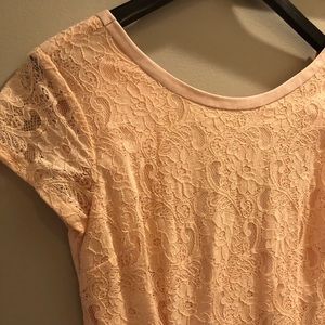 H&M Conscious Collection Pink/Peach lace dress 10